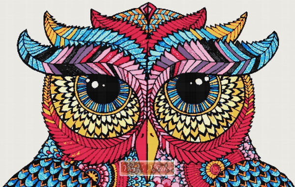 Mandala owl No2 counted cross stitch kit - 1