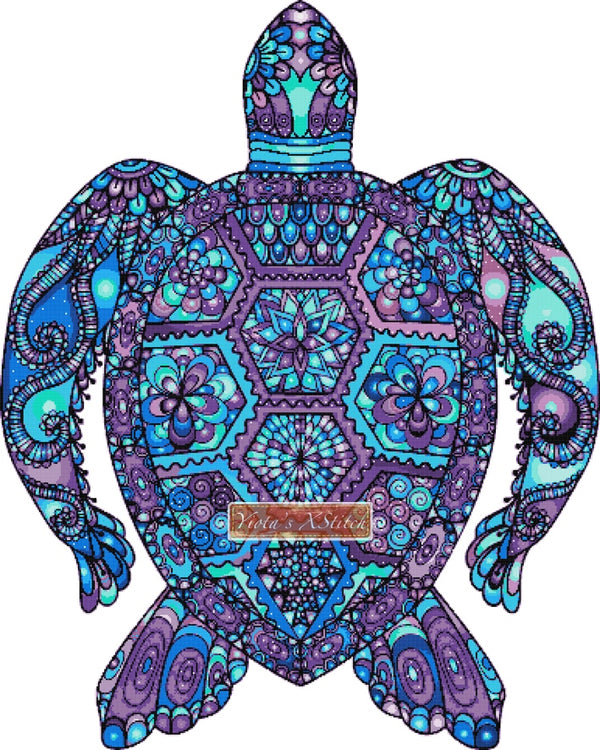 Mandala turtle counted cross stitch kit - 1
