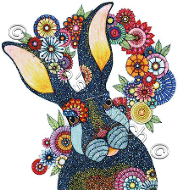 Mr Rabbit cross stitch kit