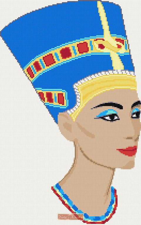 Egyptian queen, Nefertiti in cross stitch kit