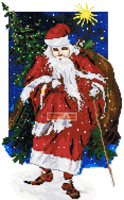 Old Santa Claus (v2) counted cross stitch kit - 1