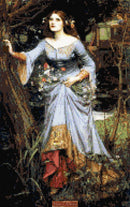 Blue Ophelia Waterhouse cross stitch kit