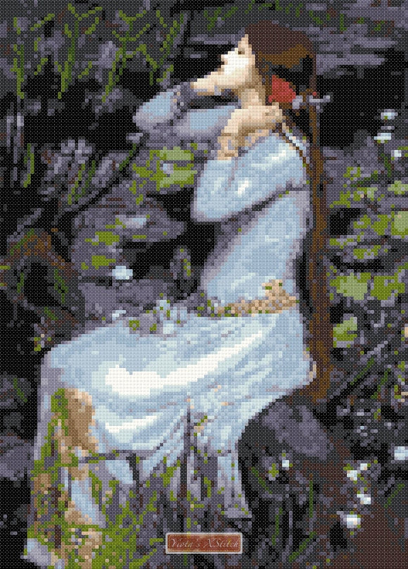 Ophelia by Waterhouse counted cross stitch kit