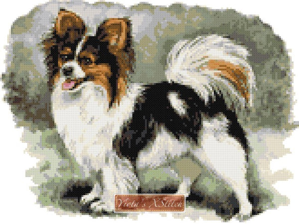 Papillon standing counted cross stitch kit - 1