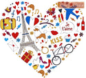 Paris heart counted cross stitch kit - 1