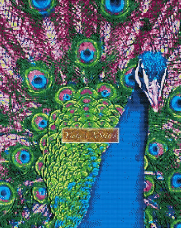 Peacock v2 cross stitch kit - 1
