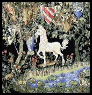 Quest for the unicorn William Morris cross stitch kit