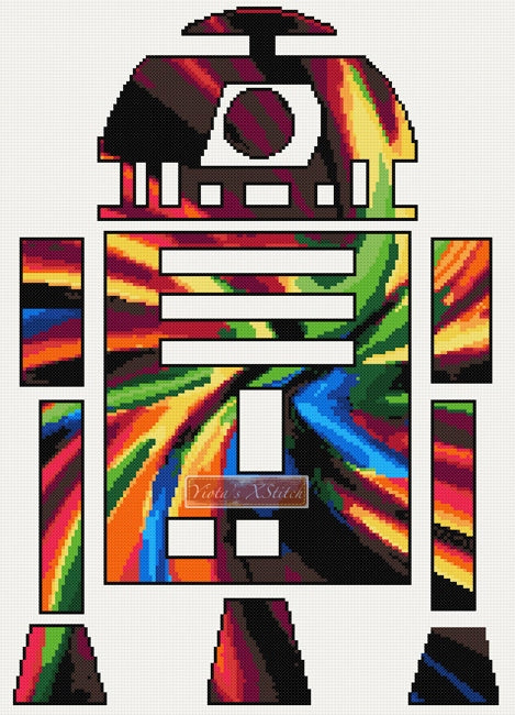 R2D2 counted cross stitch kit - 1