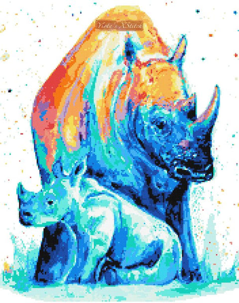Shelter Rhino cross stitch kit