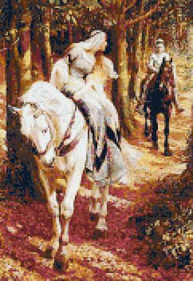 Horse Riders, Victorian counted cross stitch kit.
