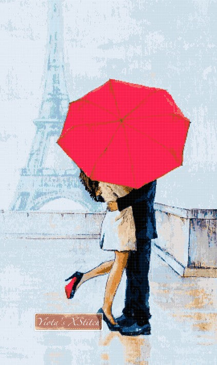 Romantic couple No3 counted cross stitch kit - 1