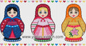 Russian dolls counted cross stitch kit - 1