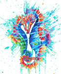 Sanguine seahorses modern cross stitch kit - 1