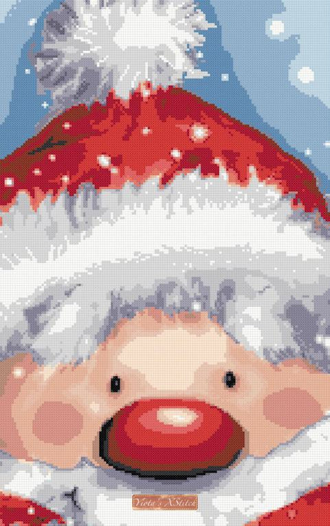 Santa close up Christmas counted cross stitch kit