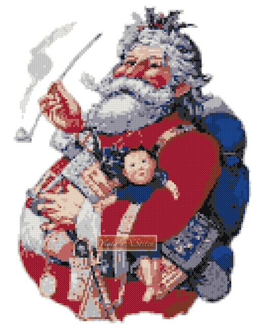 Kit de point de croix compté Père Noël avec des cadeaux n°3