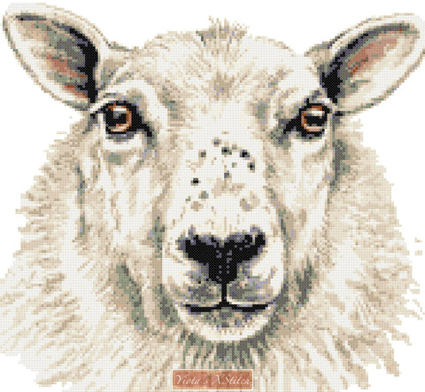 Sheep cross stitch kit