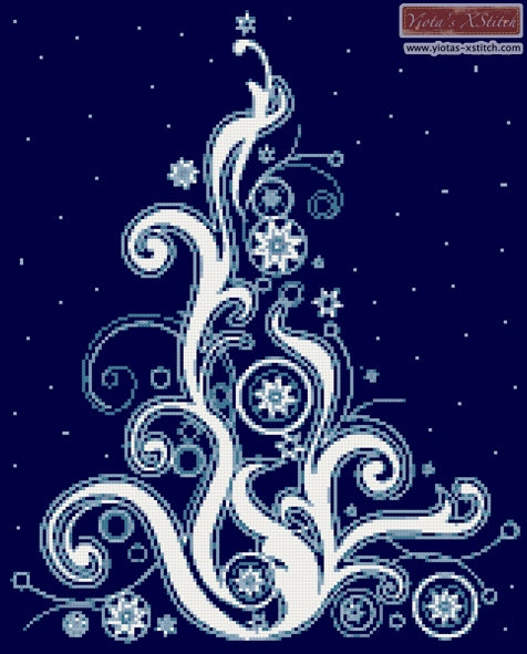 Star Christmas tree counted cross stitch kit