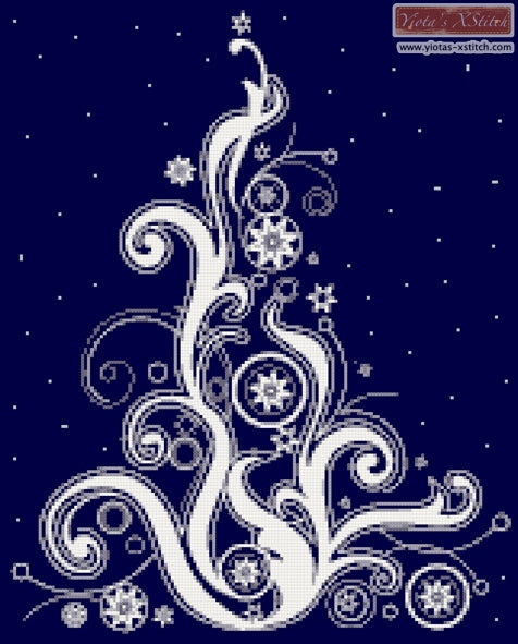 Star Christmas tree counted cross stitch kit