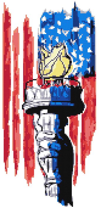 Statue of liberty cross stitch kit - 1