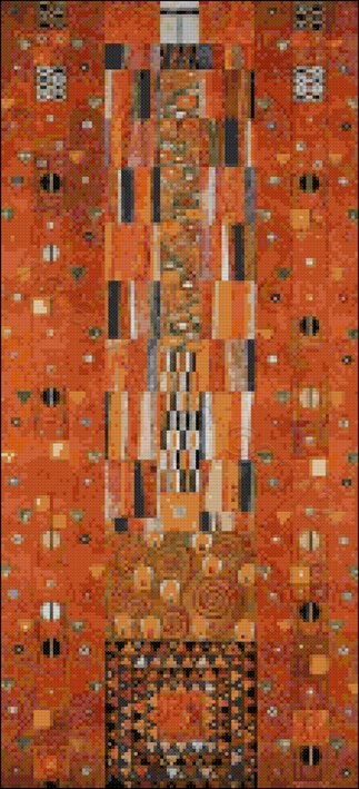 Stoclet frieze patterns by Klimt counted cross stitch kit