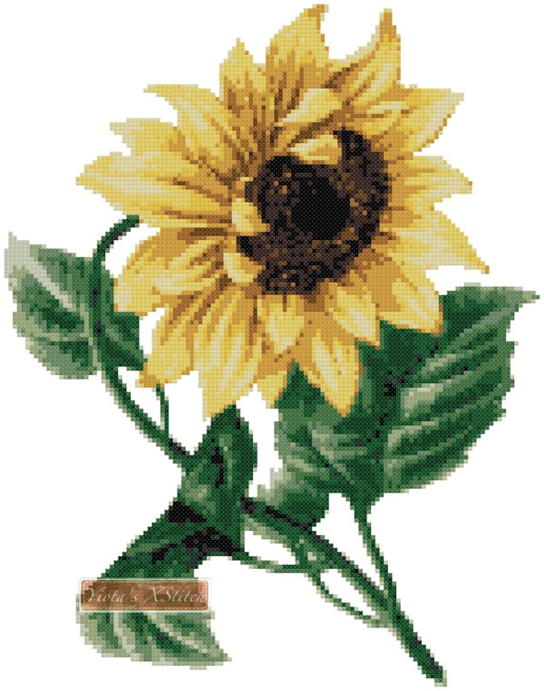Sunflower (v2) cross stitch kit - 1