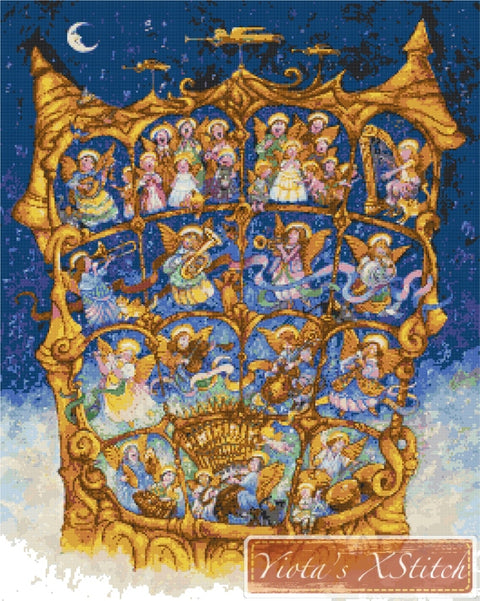 The angels sing, large and advanced counted cross stitch kit