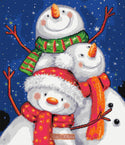 Three snowmen cross stitch kit - 1