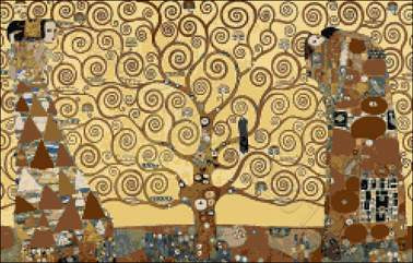 Tree of life by Klimt counted cross stitch kit