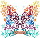 Tribal floral butterfly cross stitch kit