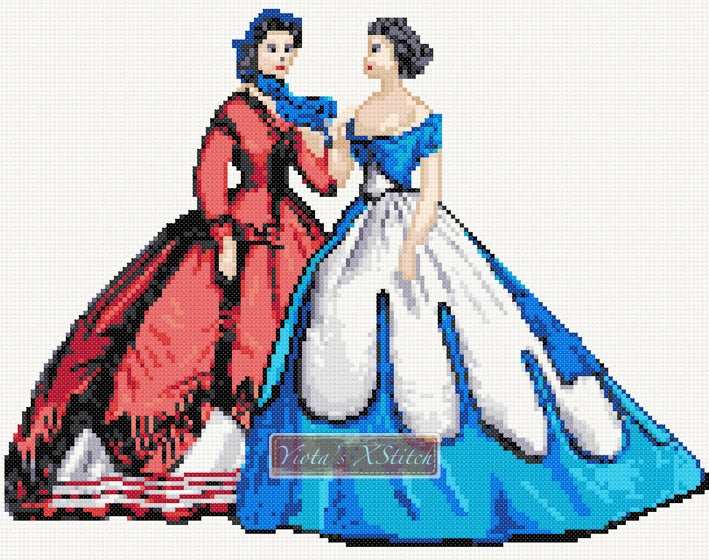Victorian ladies cross stitch kits Yiotas XStitch