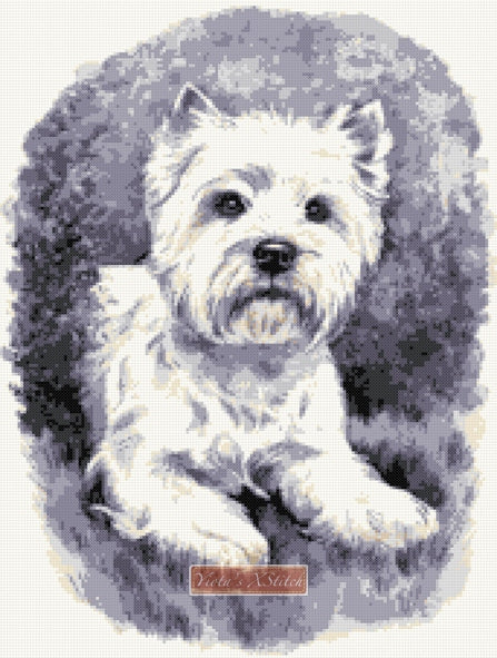 Westie No3 counted cross stitch kit