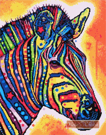 Zebra modern counted cross stitch kit