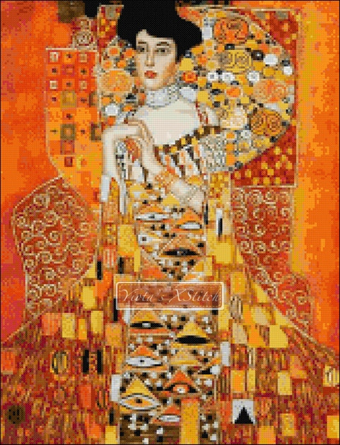 Adele Klimt (v2) fine art counted cross stitch kit - 1