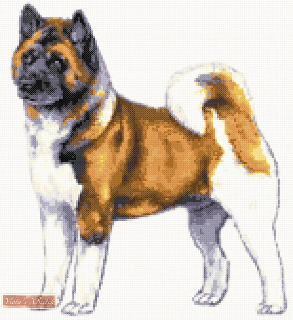 Akita No2 cross stitch kit - 1