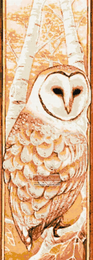 Autumn barn owl counted cross stitch kit - 1