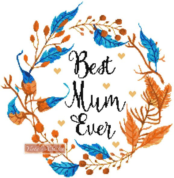 Best mum ever counted cross stitch kit - 1