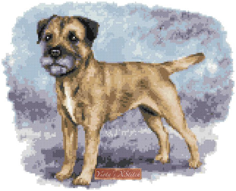border terrier cross stitch