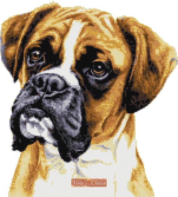 Boxer cross stitch kit (No3) - 1