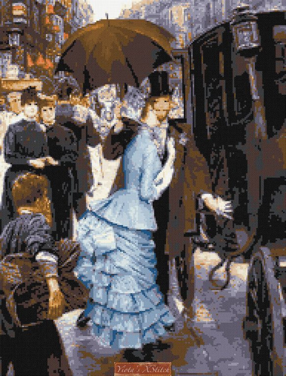 Bridesmaid James Tissot cross stitch kit
