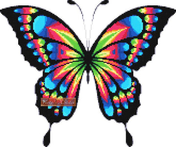 Mandala cross stitch butterfly