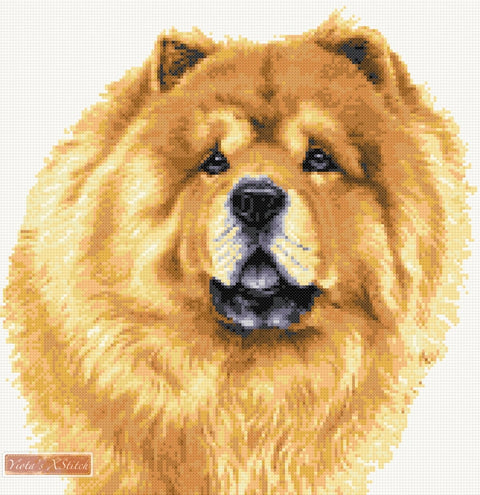 Chow Chow counted cross stitch kit