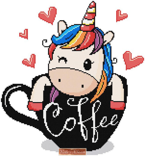 Coffee cross stitch kit