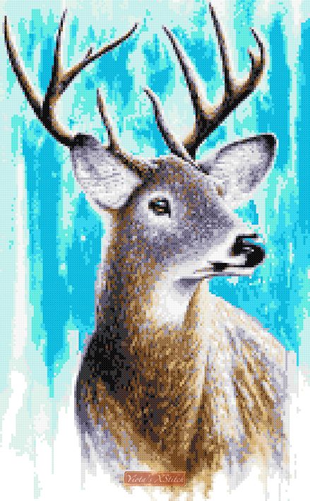 Deer cross stitch kit