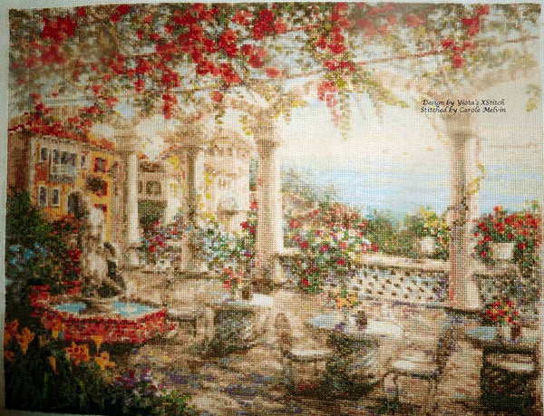 Dining on the terrace counted cross stitch kit - 2