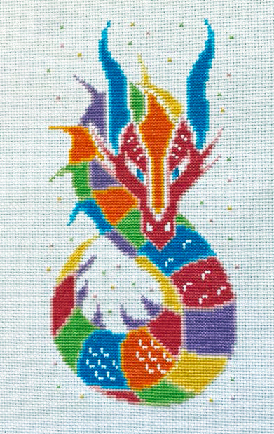 Kit de point de croix Dragon arc-en-ciel n°3