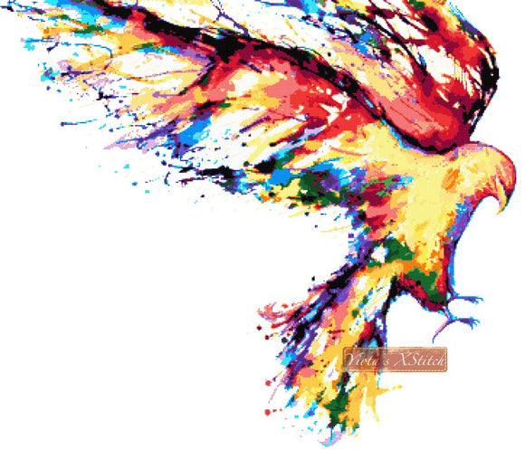 Eagle modern abstract cross stitch kits