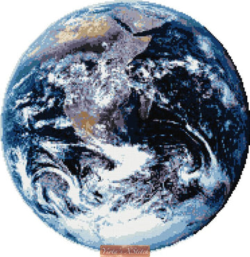 Earth cross stitch kit