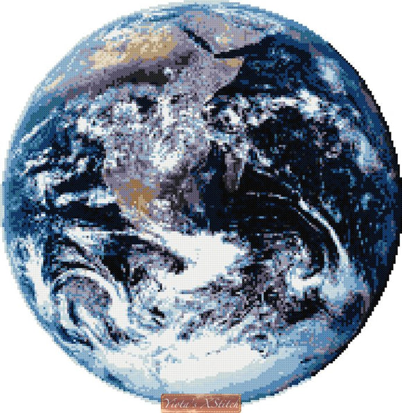 Earth cross stitch kit