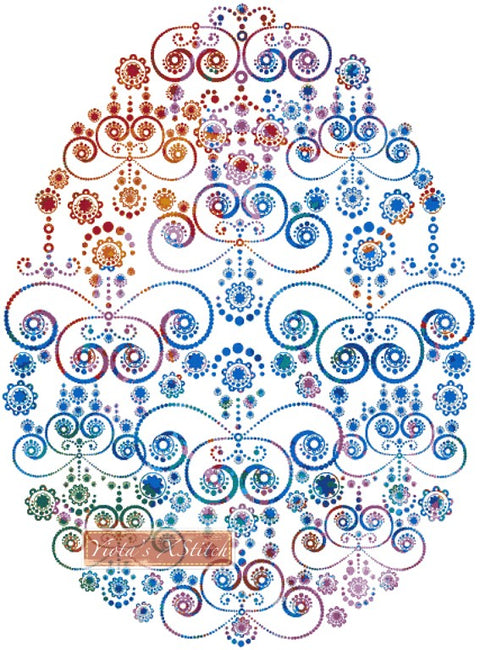 Easter egg cross stitch kit