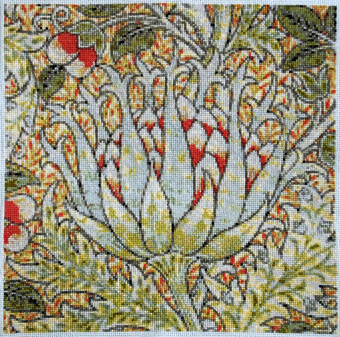 Exotic flower by William Morris counted cross stitch kit